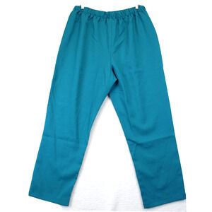 Elisabeth Williams Pull On Pants Women LP Aqua Blue Casual Comfy Work Wear